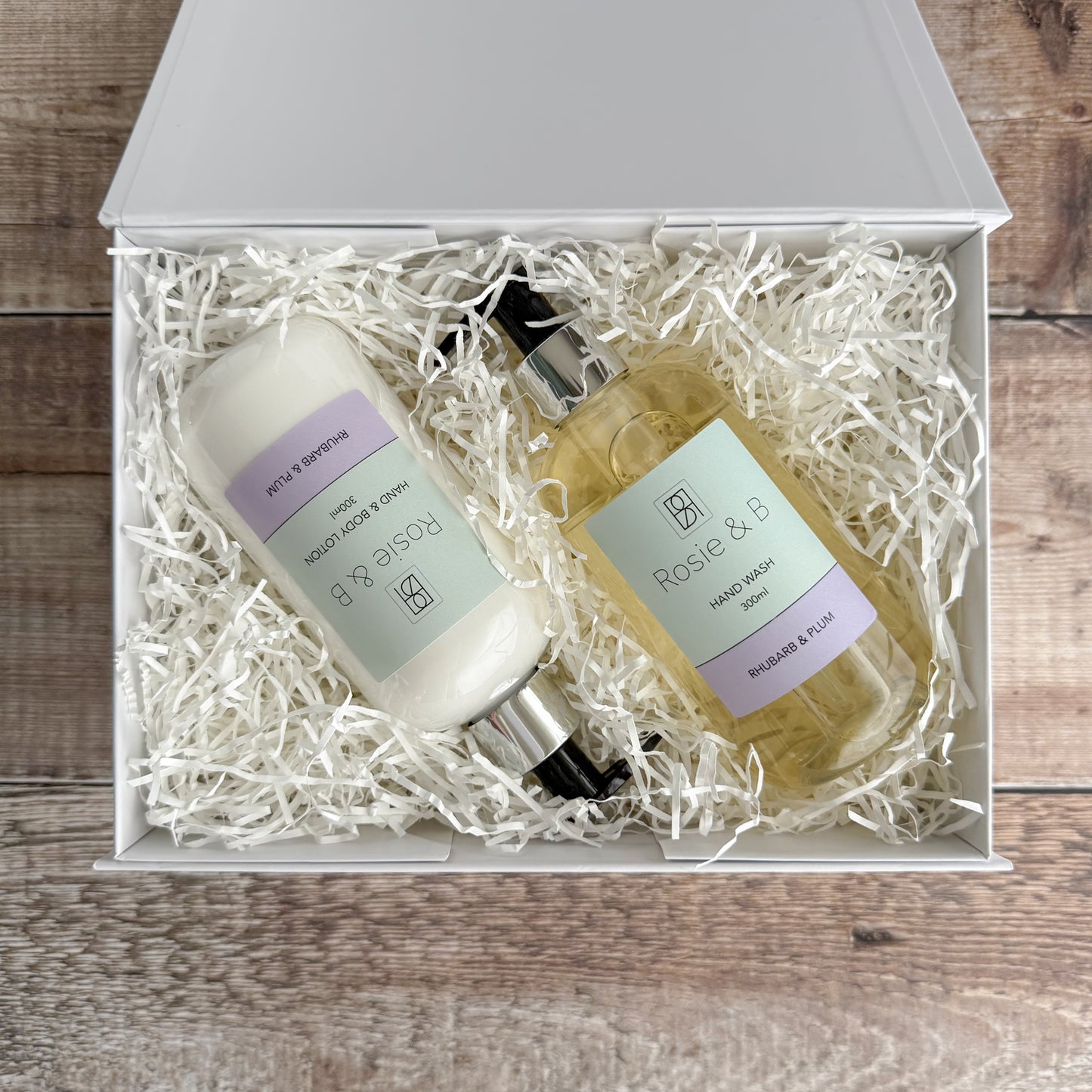 Rhubarb & Plum Gift Box — Hand Wash and Hand & Body Lotion