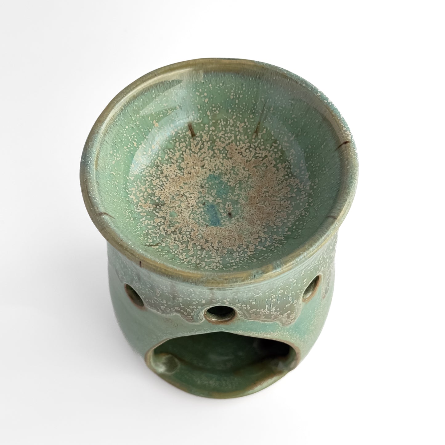 Leonore ceramic wax melt warmer in Hazel Green
