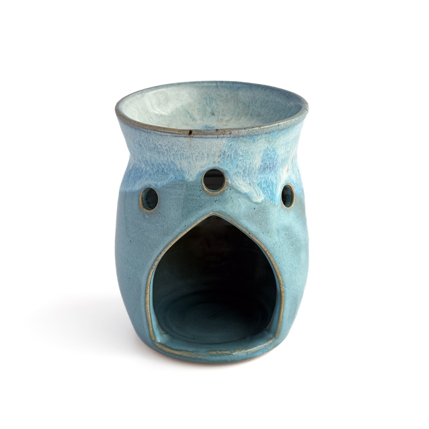 Leonore ceramic wax melt warmer in Azure Blue