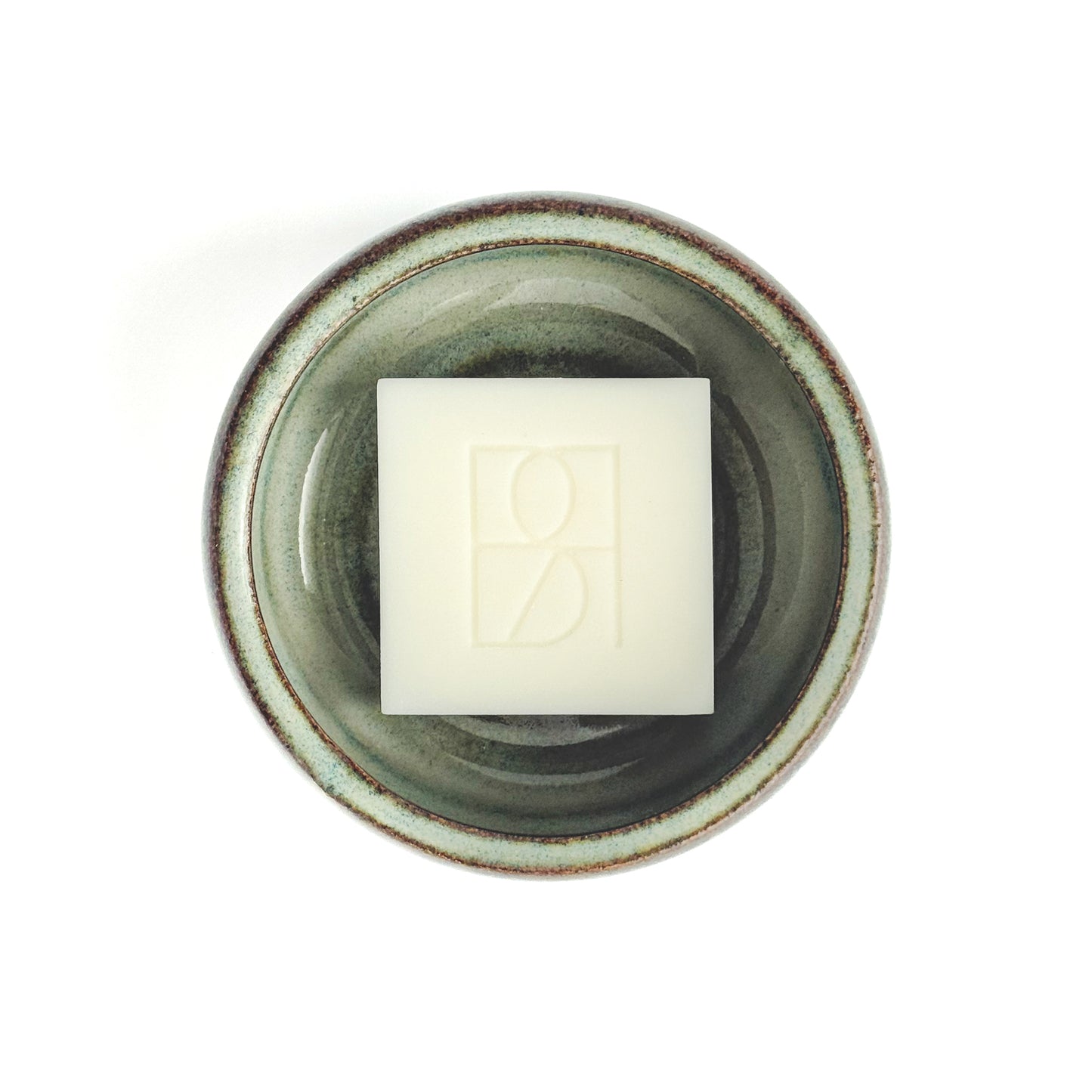 Manon Wax Melt Warmer in Forest Teal with wax melt, from above