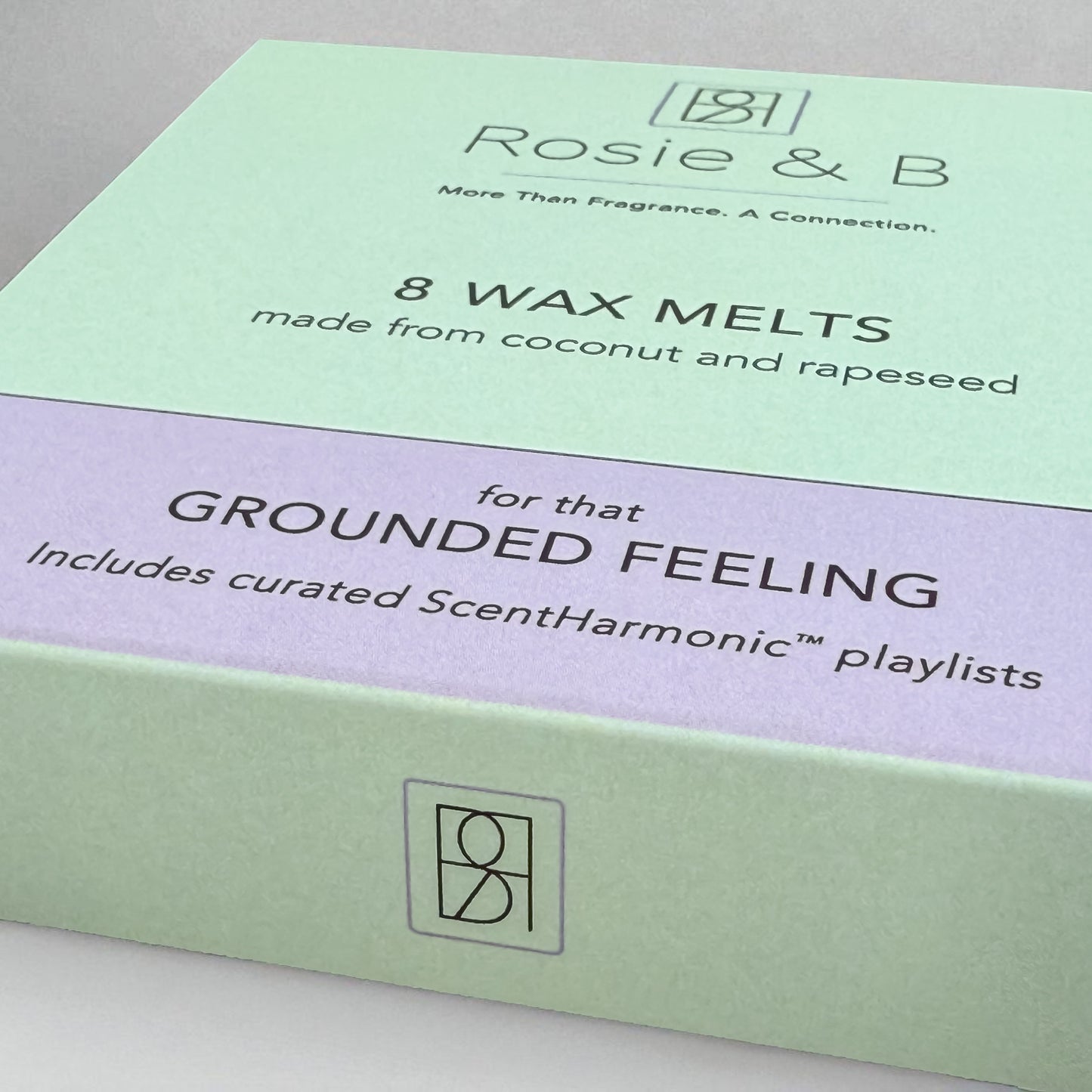 A close up of 'for that' Grounded Feeling wax melt sleeve