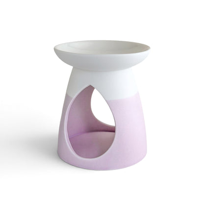 Arabella ceramic wax warmer in powder pink, side view