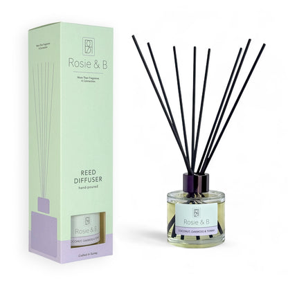 Coconut, Oakmoss & Tonka Reed Diffuser box and bottle