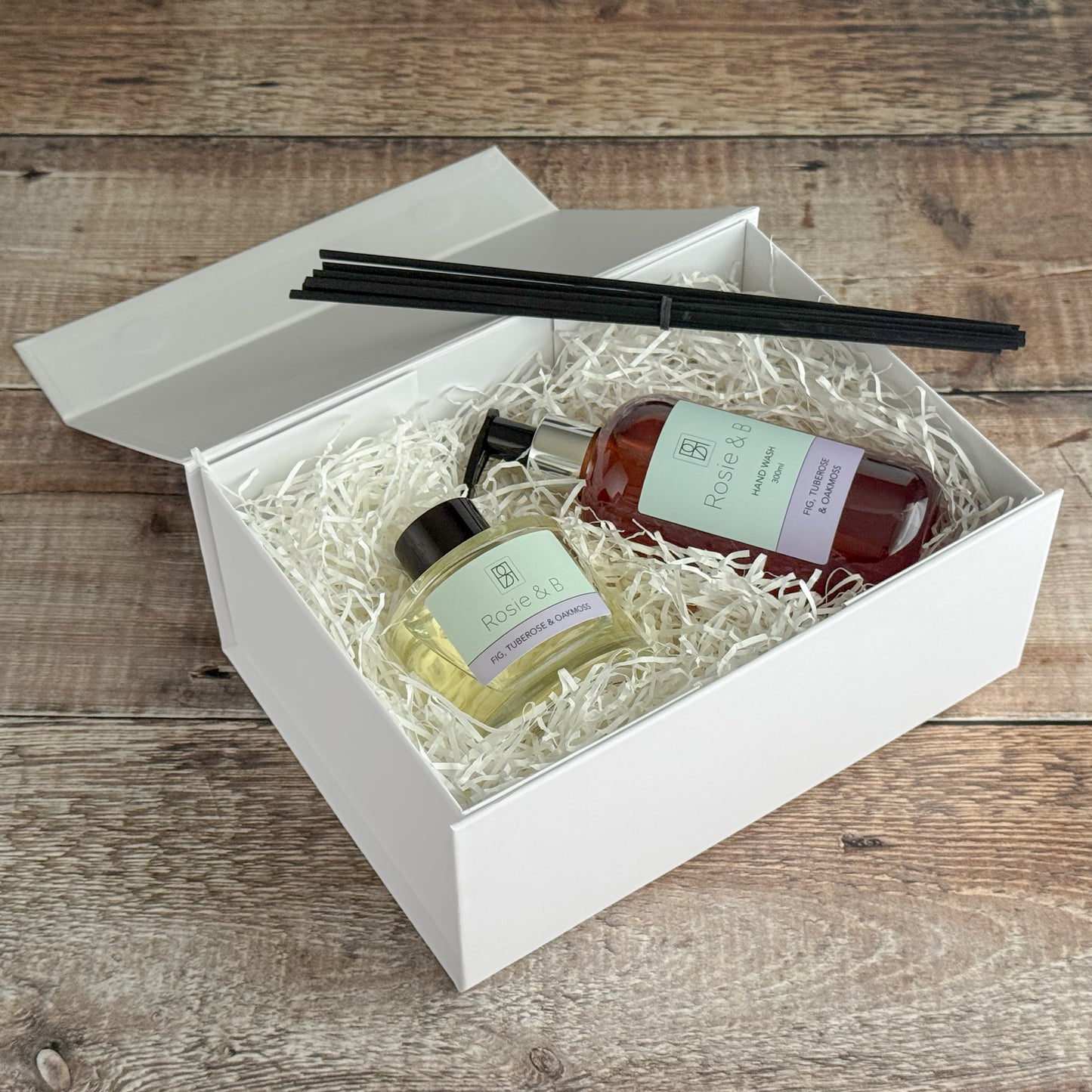 Fig, Tuberose & Oakmoss Gift Box — Reed Diffuser and Hand Wash