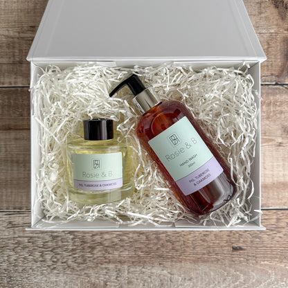 Fig, Tuberose & Oakmoss Gift Box — Reed Diffuser and Hand Wash