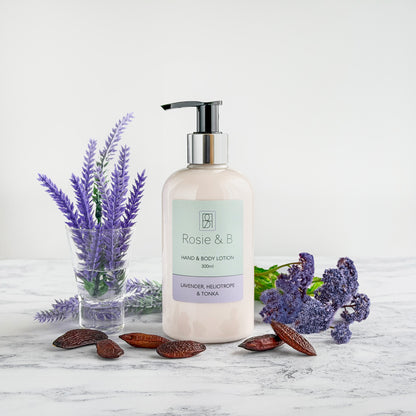 Rosie & B Lavender, Heliotrope & Tonka Hand & Body Lotion