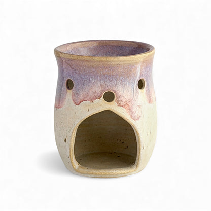 Leonore ceramic wax melt warmer in Lavender Haze & Oatmeal