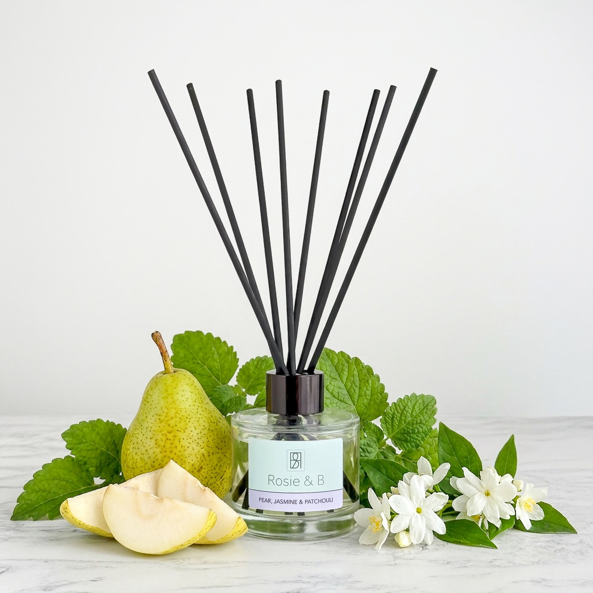 Pear, Jasmine & Patchouli Reed Diffuser – Rosie & B