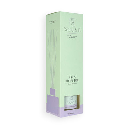 Rosie & B reed diffuser gift box on a white background
