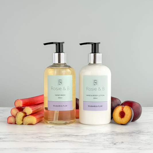 Rhubarb & Plum Hand Wash and Hand & Body Lotion set