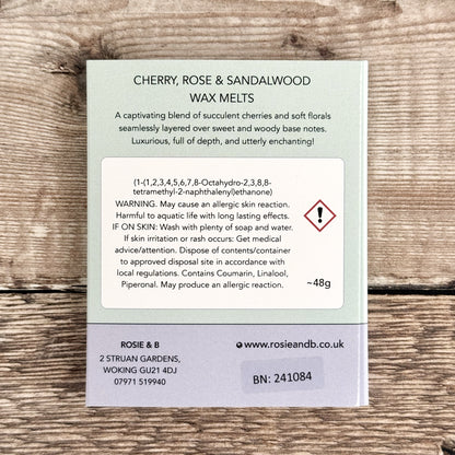 Cherry, Rose & Sandalwood Wax Melts