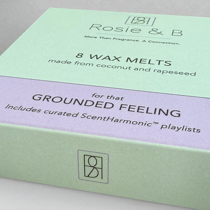 A close up of 'for that' Grounded Feeling wax melt sleeve